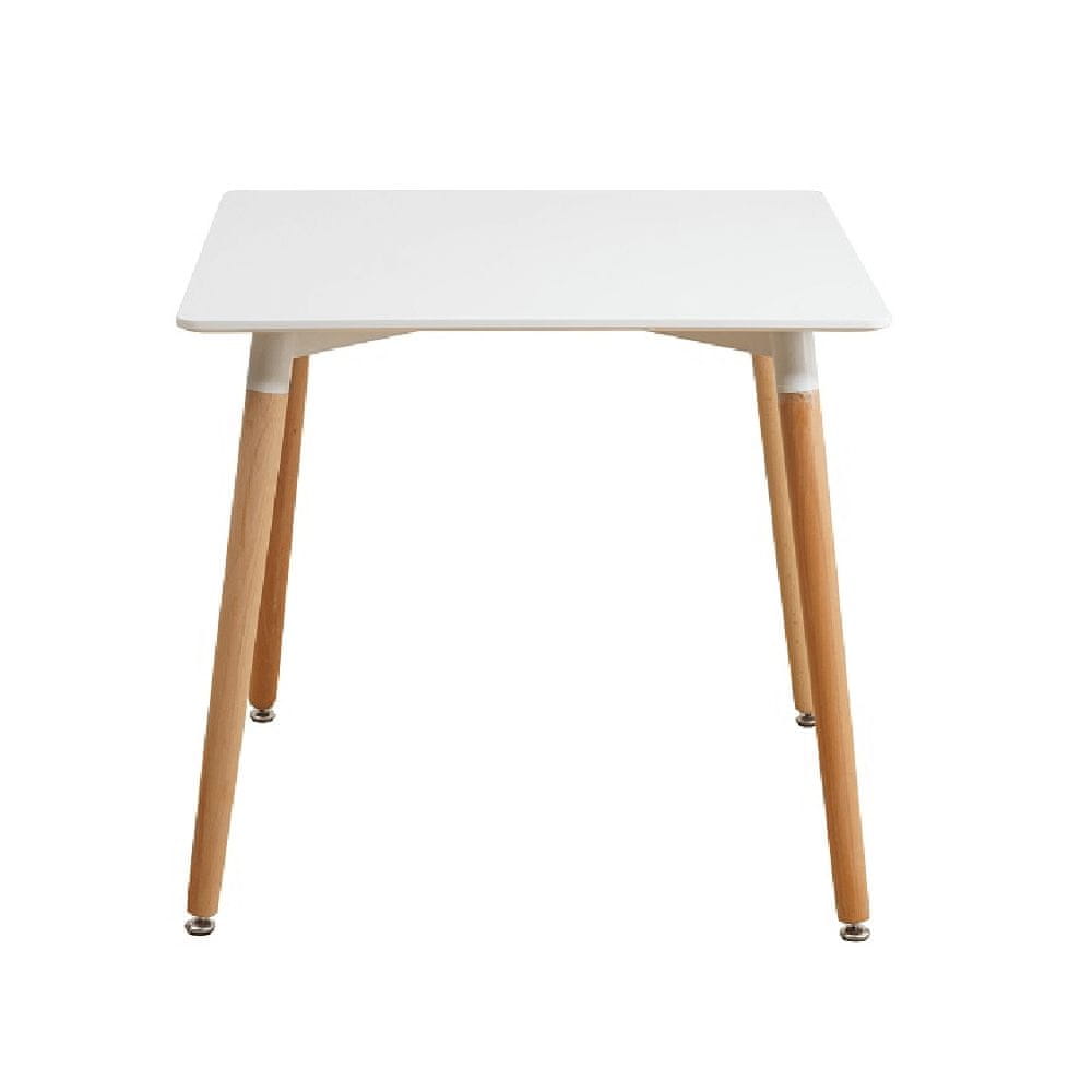 KONDELA Jedálenský stôl Didier 3 New 70x70 cm - biela / buk
